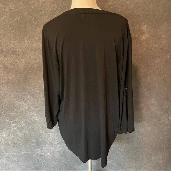 Calvin Klein Roll Sleeve Blouse - Picture 6 of 12